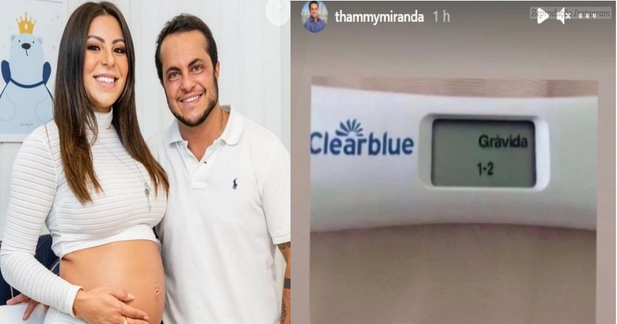 Thammy Miranda mostra teste de gravidez positivo: ‘Vou ser papai de novo’