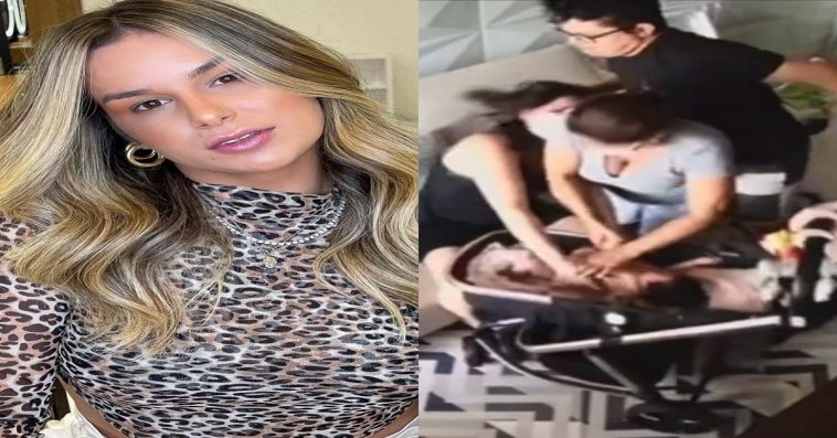 Ex-esposa de DJ Ivis revela identidade de mulher que aparece junto dela protegendo o bebê