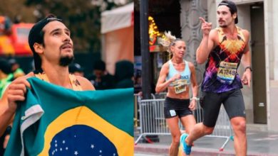 Nicolas Prattes participa de maratona em Los Angeles, nos Estados Unidos, e bate o seu próprio recorde