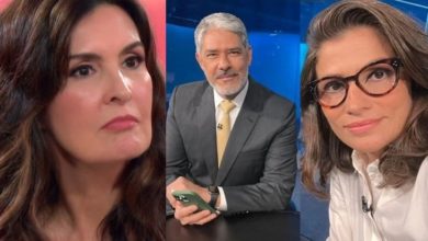 Fátima Bernardes surge no Jornal Nacional ao lado de William Bonner e Renata Vasconcellos