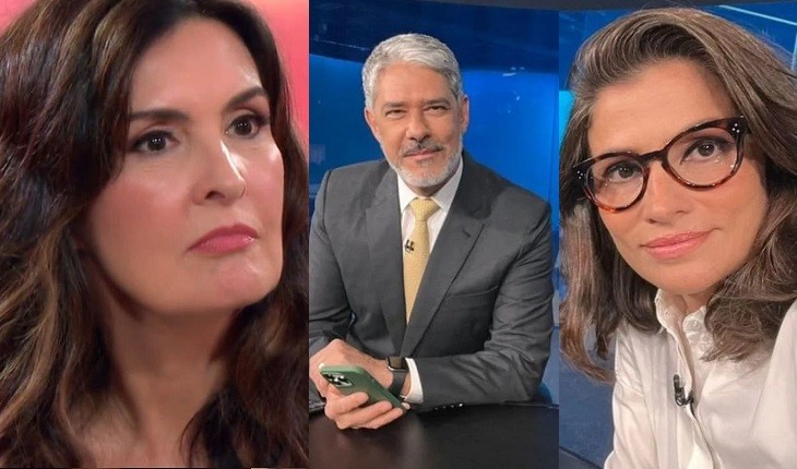 Fátima Bernardes surge no Jornal Nacional ao lado de William Bonner e Renata Vasconcellos