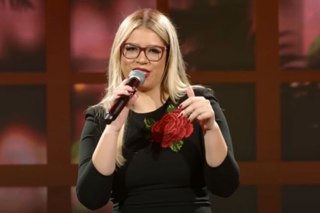 Cantora Marília Mendonça foi homenageada no Faustão na Band (Foto: Reprodução)