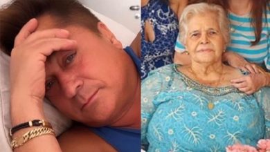 Leonardo surge abalado ao falar sobre a perda da mãe, dona Carmem: ‘Heroína’