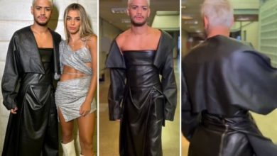 Gabriel Santana exibe look para a final do BBB23 e recebe críticas: ‘Saco de lixo’