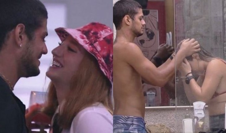 Bruna Griphao e Gabriel Santana surgem juntos na cama, foto repercute e atriz apaga o clique