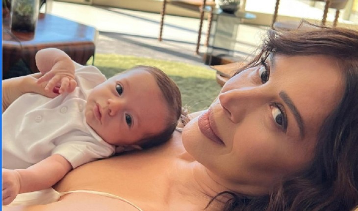 Claudia Raia celebra dois meses do filho Luca e abre o coração sobre nascimento; ela estava com pressão alta