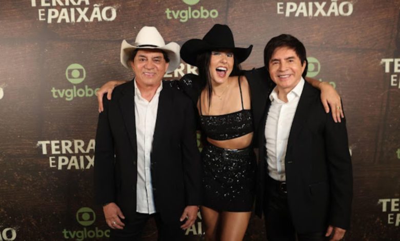 Elenco de “Terra e Paixão” curte show de Chitãozinho e Xororó