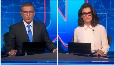 Sem Bonner no Jornal Nacional, Hélter Duarte dá notícia sobre queda de avião que levava crianças