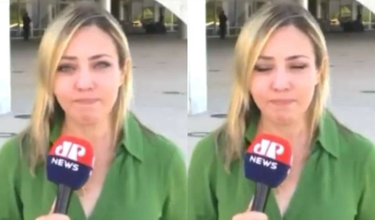 Jornalista da Jovem Pan aparece quase chorando ao noticiar investigação contra Bolsonaro e se explica: ‘Dor’