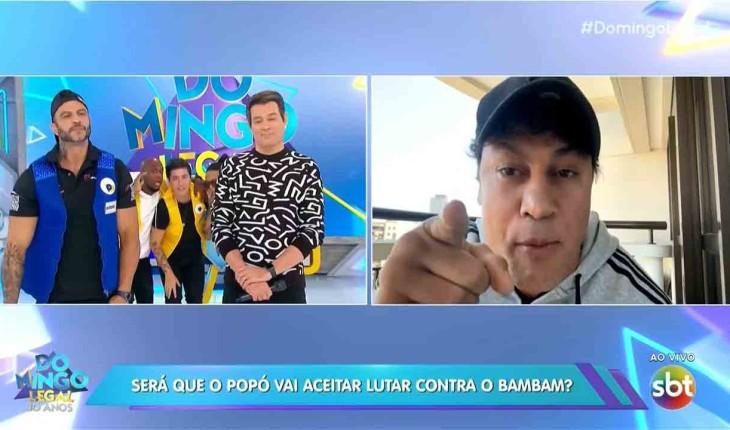 Vídeo- Bambam e Popó brigam ao vivo no Domingo Legal: ‘Eu vou arrancar sua cabeça’