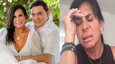 Gretchen se irrita e bloqueia fã após comentário ofensivo sobre o marido: ‘Vai se tratar’