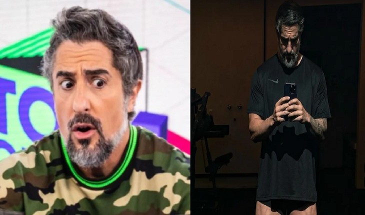 Marcos Mion abaixa o short em foto e fãs comentam detalhe na perna: ‘Suzana vai te matar’