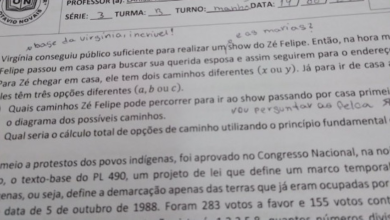 Virginia e Zé Felipe viram questão de prova de matemática em escola