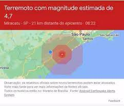 São Paulo registra terremoto de magnitude 4,0