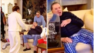 Vídeo: Patrícia Abravanel mostra Silvio Santos assistindo a programa especial e presenteia o pai