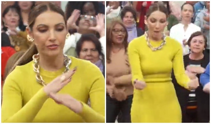 Vídeo – Patrícia Poeta aprende passos de dança com a ‘professora’ Tati Machado: ‘Vai Novinha’