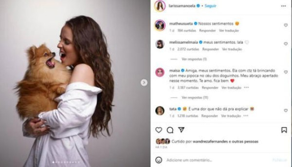 ‘Meus sentimentos’: triste, Maisa Silva lamenta luto de Larissa Manoela e deixa mensagem