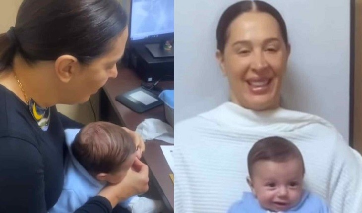 Claudia Raia mostra em vídeo a reação de seu filho ao fazer o primeiro documento e encanta a web: ‘Que lindo!’