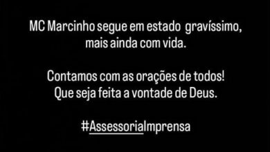 Assessoria nega falecimento de MC Marcinho: ‘estado gravíssimo’