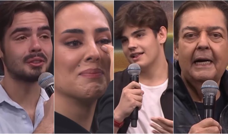 Último programa de Faustão na Band teve homenagens e emoção dos filhos, além de menção à Globo