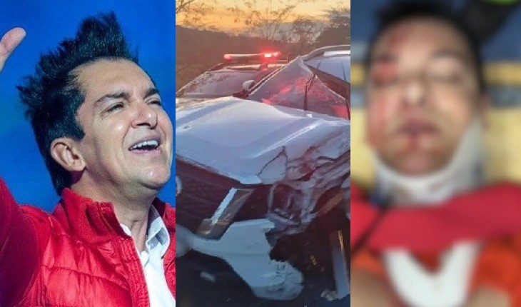 Acidente com Régis Danese: vídeo mostra primeiros socorros ao cantor após seu carro colidir com carreta