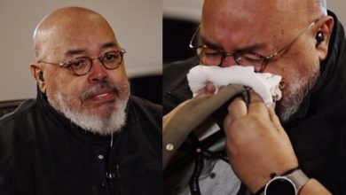 Jorge Aragão não contém o choro ao mostrar seu cabelo após início do tratamento contra câncer: ‘não sei quem é’