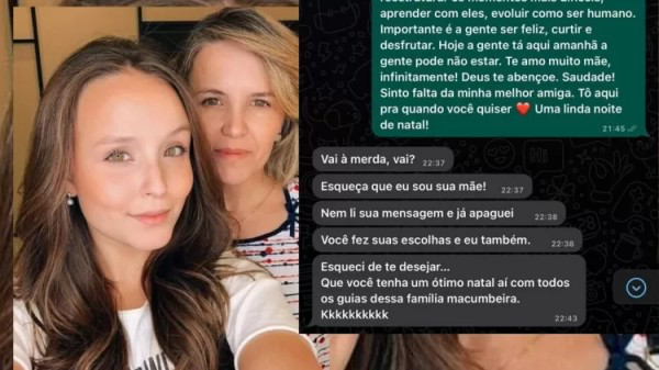 Vaza conversa da mãe de Larissa Manoela detonando o namorado da filha em pleno Natal