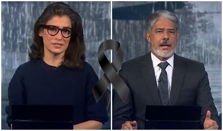 Luto no Jornal Nacional: Coube a Bonner e Renata dar notícia que enche o Brasil de lágrimas