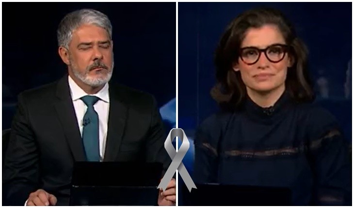 Com duplo luto, Bonner e Renata dão tristes notícias aos telespectadores do Jornal Nacional