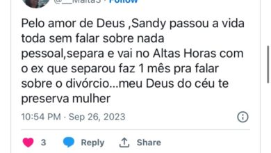 Estranho? Fãs criticam postura de Sandy após a separação: “Tô chocada”