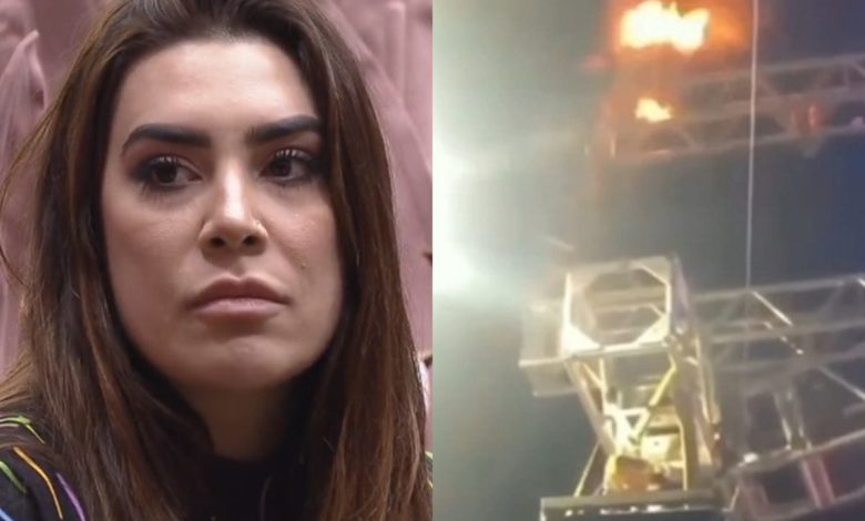 Momento de horror: Incêndio no palco de Naiara Azevedo causa alarde