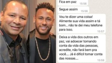 Após suposta traição de Neymar, jornalista revela prints da conversa com o pai do jogador no WhatsApp