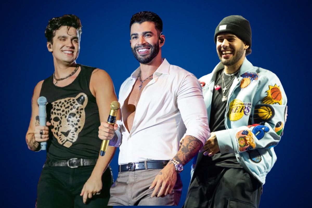 Gusttavo Lima, Zé Felipe, Luan Santana: como estão sua carreira internacional? (Foto: Arte Movimento Country)