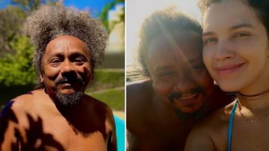 Aos 59 anos, Chico César surge em clima de romance com nova namorada 31 anos mais jovem