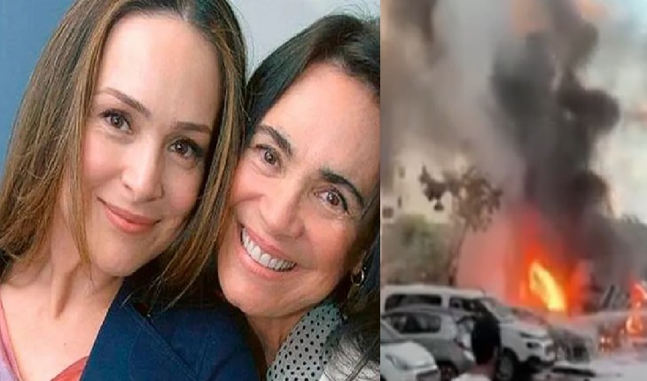 Atriz Gabriela Duarte, filha de Regina, está em situação complicada em Israel e escondida em bunker: ‘Preciso sair daqui’