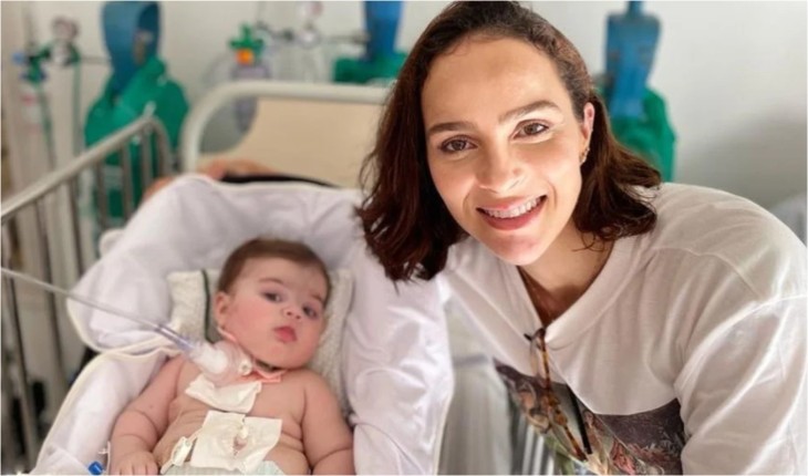 Letícia Cazarré conta que 11 profissionais da saúde cuidam para que sua filha não seja hospitalizada