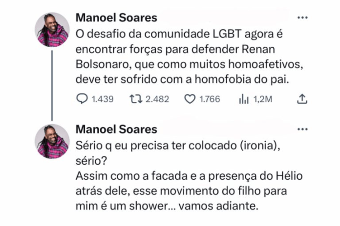 Após ser detonado ao pedir apoio para Renan Bolsonaro, Manoel Soares entrega detalhes