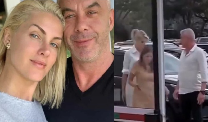 Vídeo mostra reação de Ana Hickmann ao chegar na delegacia e encontrar o marido esperando