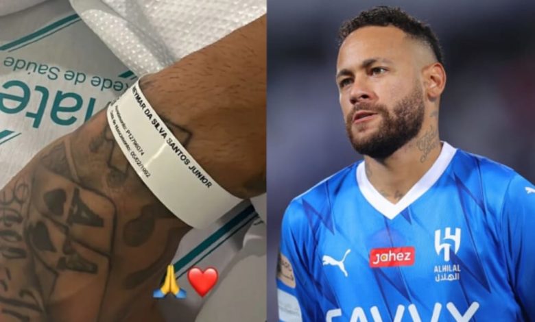 Neymar surge em hospital após festa durante recuperação de lesão no joelho