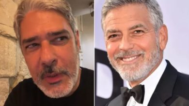 Vídeo: De férias, William Bonner encontra George Clooney em bar: “Fiz o que sempre faço”