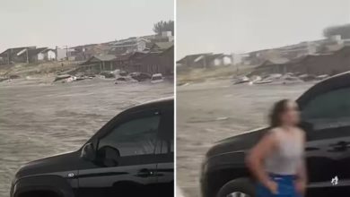 Vídeo: Tsunami meteorológico arrasta carros e assusta banhistas em SC