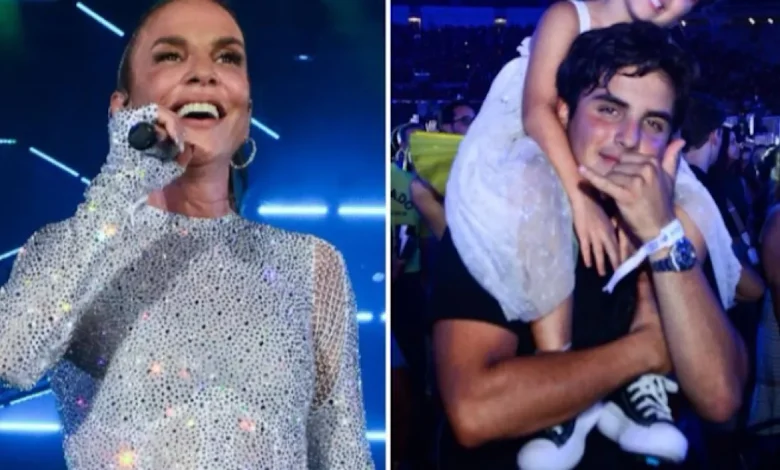 Gêmeas de Ivete Sangalo surgem enormes e roubam a cena em show; fotos