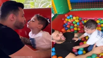 Murilo Huff comemora aniversário de 4 anos de Léo, seu filho com Marília Mendonça