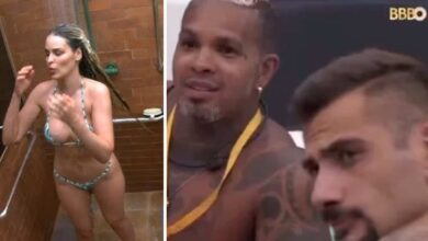 BBB24 – após falarem mal de Yasmin Brunet, brothers abrem as câmeras para ver a modelo no banheiro: ‘Ela está pegando o biquíni’