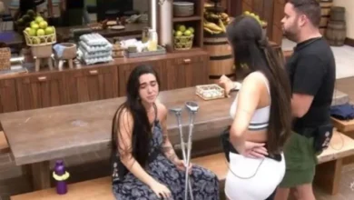 Vídeo: Giovanna, do ‘BBB 24’, quebra o pé durante a festa e ficará 5 semanas com bota ortopédica