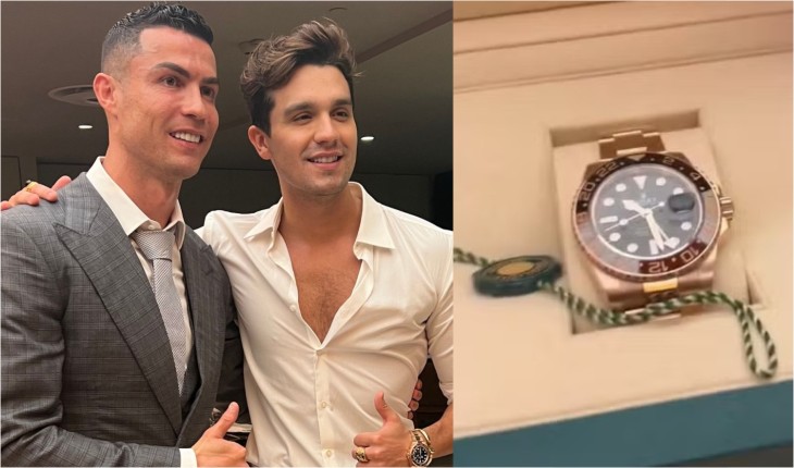 Vídeo: Luan Santana ganha Rolex de Cristiano Ronaldo após cantar para o jogador na virada do ano