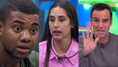 BBB24: Davi reclama de dor de barriga ao vivo, Anne cogita feijão estragado e Tadeu Schmidt ‘entra em ação’