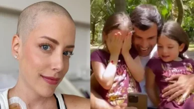 Fabiana Justus mostra reação das filhas após vê-la careca e emociona a web