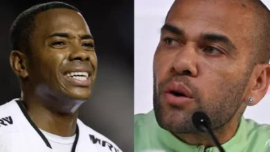 Daniel Alves recebe apoio de Robinho, que deixa recado discreto