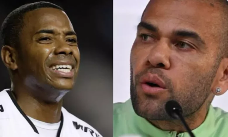 Daniel Alves recebe apoio de Robinho, que deixa recado discreto